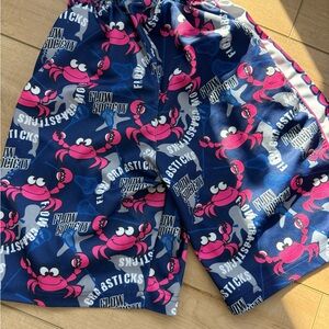 Flow Society Crabstick Big Boys' Blue Attack Shorts Lacorsse